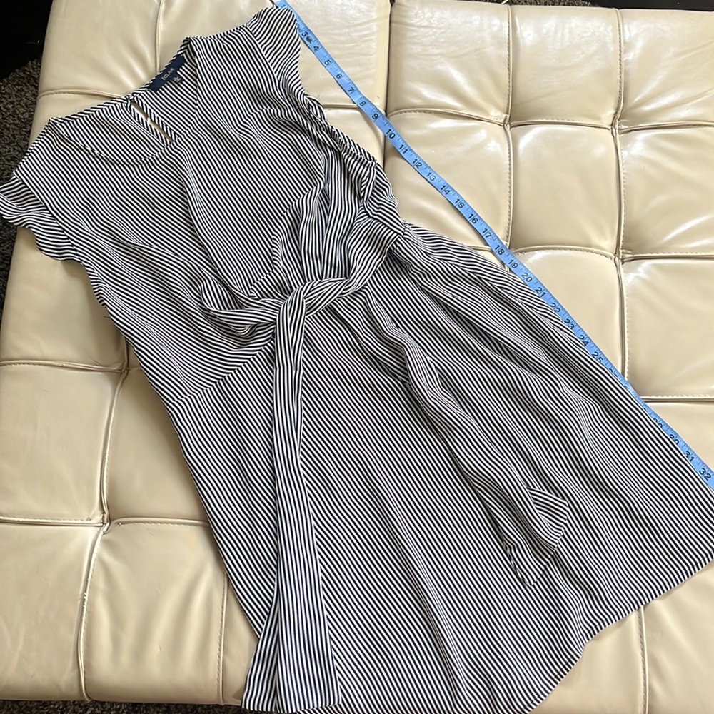 Eclair navy & white striped mini dress size L